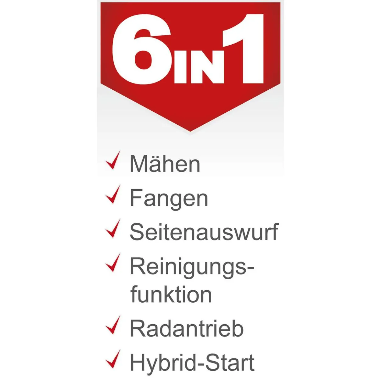 Benzin-Aufsitzrasenmäher MR200-61 E Start 6 in 1