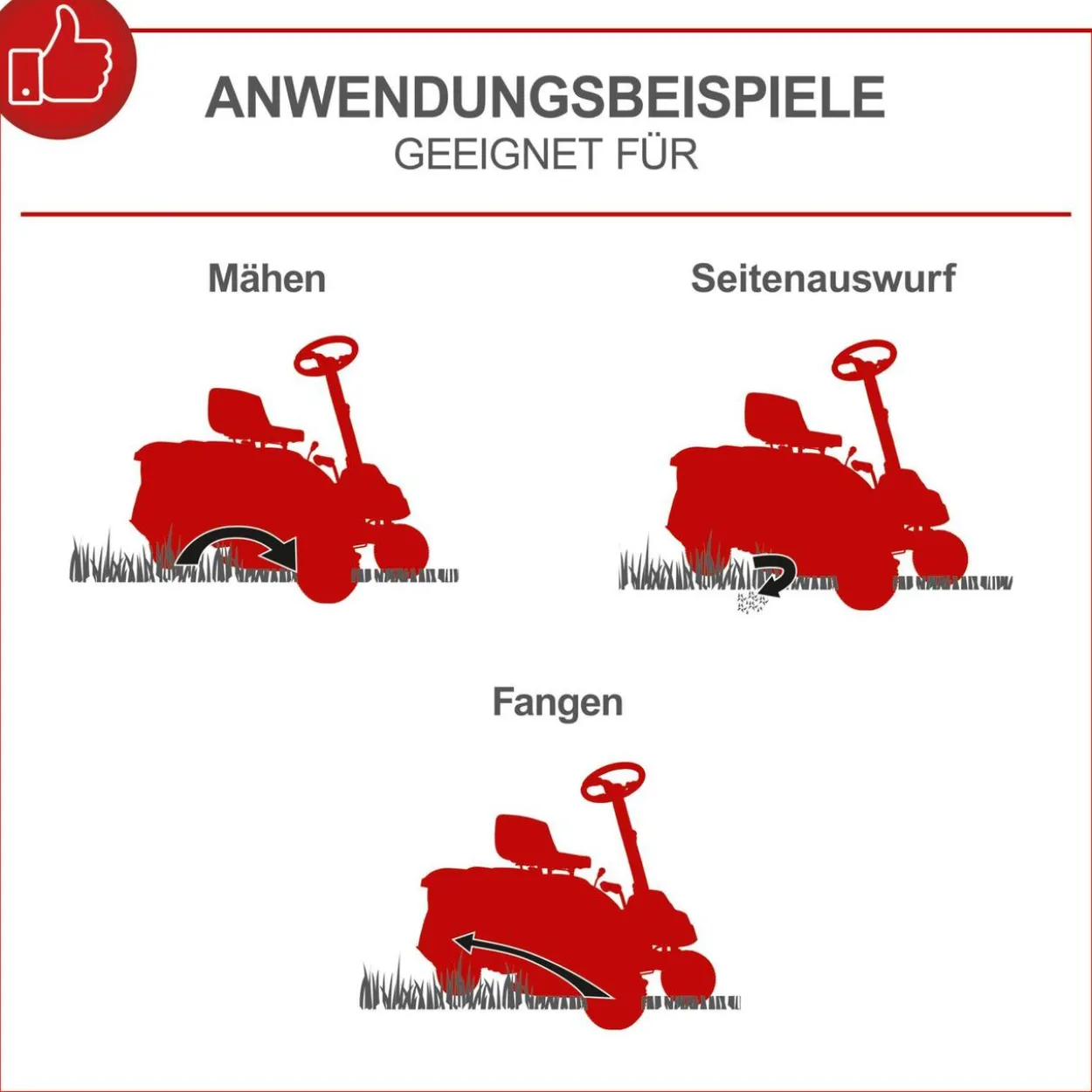 Benzin-Aufsitzrasenmäher MR230-61 Start 6 in 1