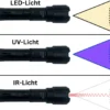 Berger & Schröter | Dreifunktions LED Taschenlampe, Weiß, IR, UV