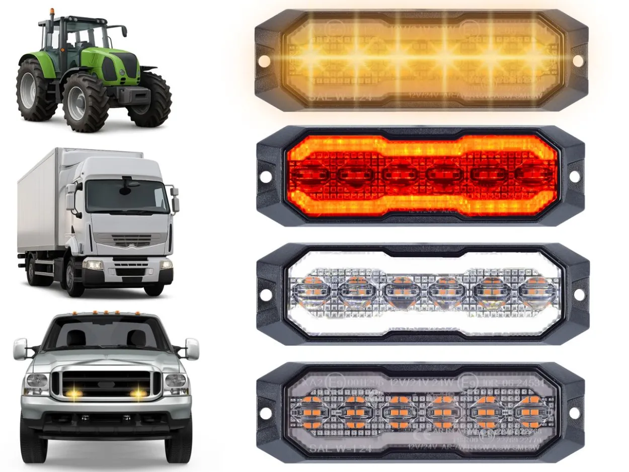 Berger & Schröter | 4er Set LED Front- & Heckblitzer mit Positionslicht weiß/rot