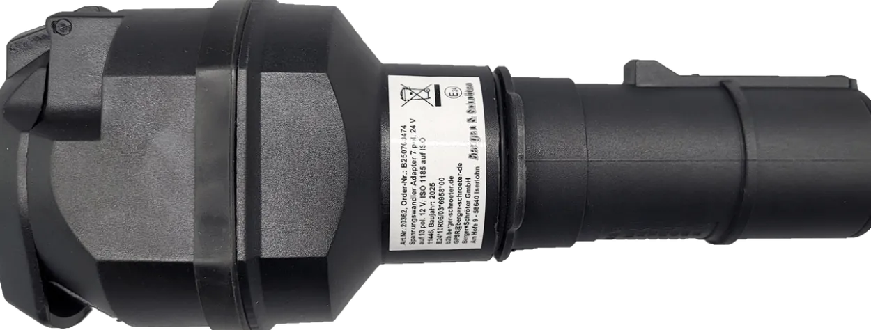 Berger & Schröter | Spannungswandler Adapter 7 pol. 24 V auf 13 pol. 12 V
