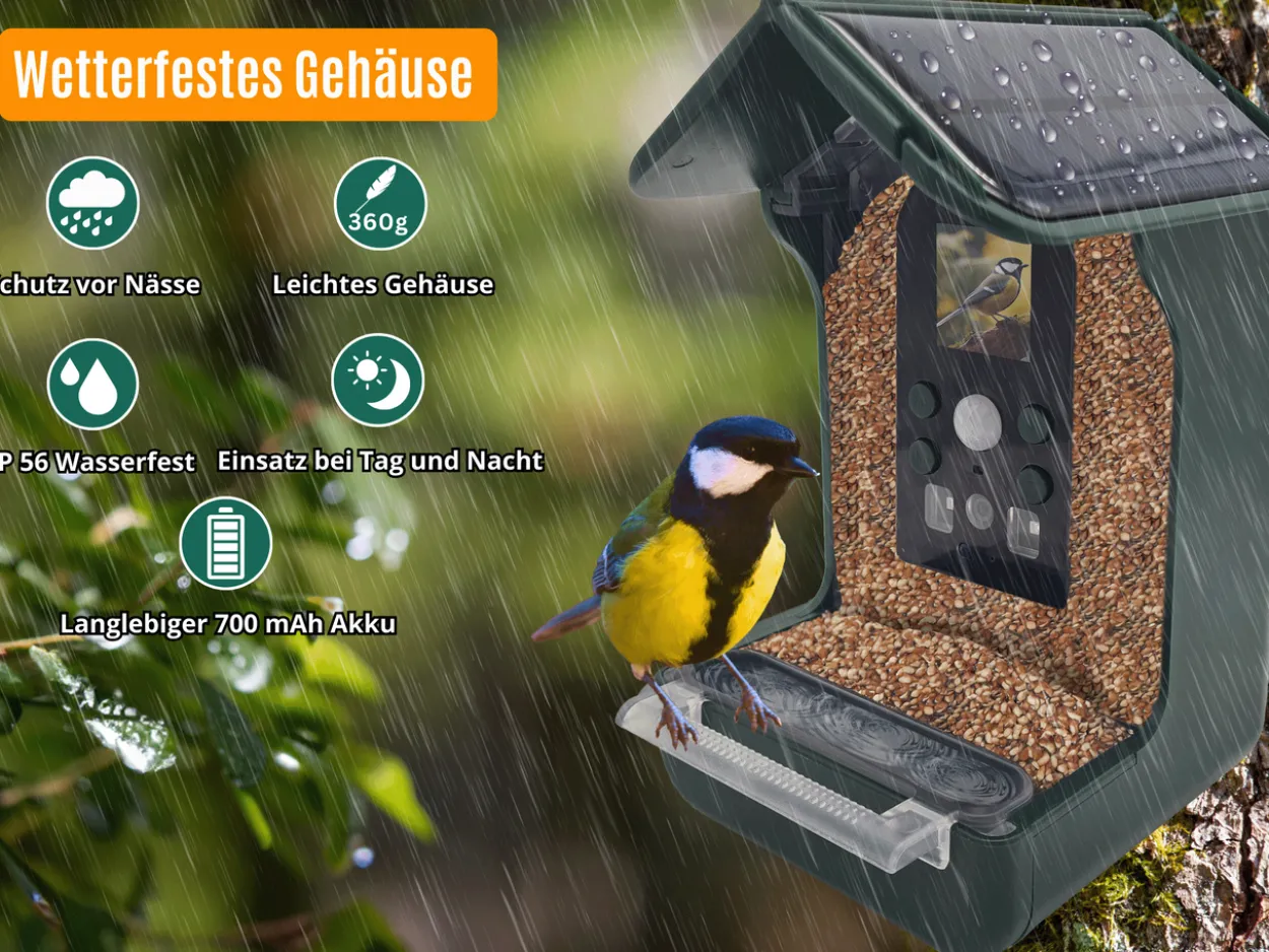 Berger & Schröter | Vogel-Futterhaus mit Kamera und Solar