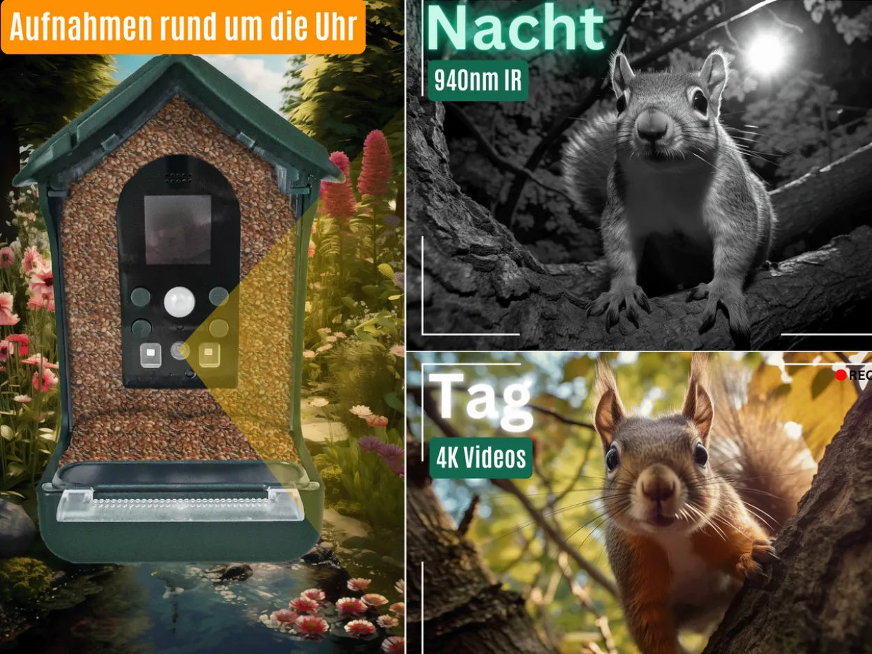 Berger & Schröter | Vogel-Futterhaus mit Kamera und Solar