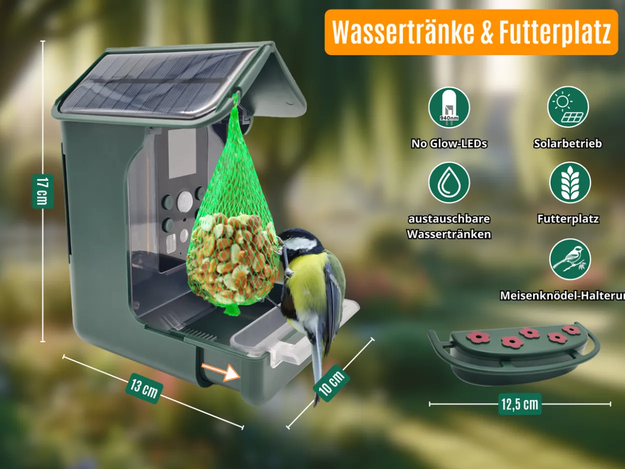 Berger & Schröter | Vogel-Futterhaus mit Kamera und Solar