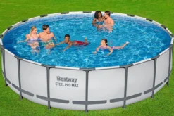 Bestway Steel Pro MAX™ Frame Pool Komplett-Set mit Filterpumpe Ø 549 x 122 cm Swimmingpool