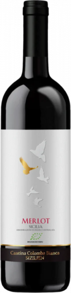 Bio-Merlot Sicilia DOC Colomba Bianca Italien trocken - 6er Karton