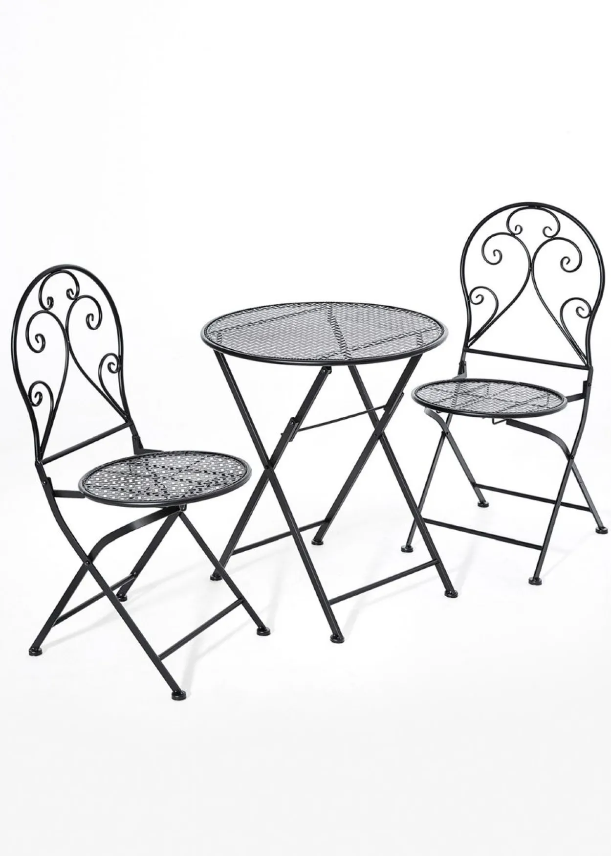 Bistrotisch & 2 Stühle aus Metall