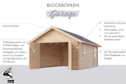 Blockhausgarage ohne Schindeln