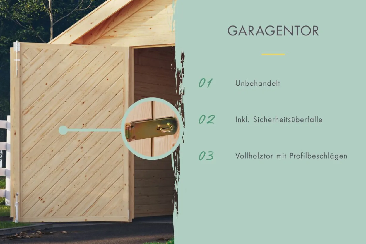 Blockhausgarage ohne Schindeln