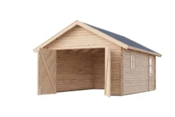 Blockhausgarage ohne Schindeln