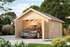 Blockhausgarage ohne Schindeln