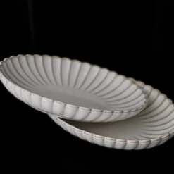 Bloomy Servierplatten Set 2-teilig aus Porzellan 23 x 16 cm
