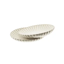 Bloomy Servierplatten Set 2-teilig aus Porzellan 23 x 16 cm