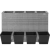 Blumenkasten Polyrattan 4er 95x60x27cm grau