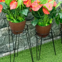 Blumenständer 3er Set Pflanzenständer für Blumentopf bis Ø16 cm