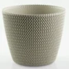 Blumentopf in Strickoptik, ca. 11,5 Liter - Taupe