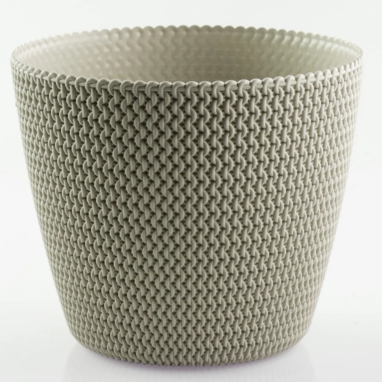 Blumentopf in Strickoptik, ca. 11,5 Liter - Taupe