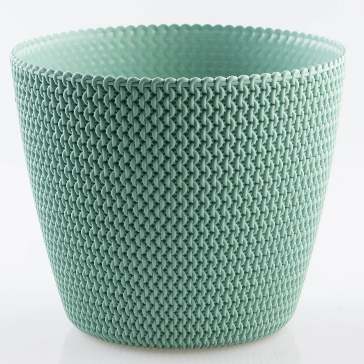 Blumentopf in Strickoptik, ca. 11,5 Liter - Grün
