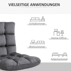 Bodenstuhl Bodensessel mit verstellbarer Rückenlehne Bodensofa