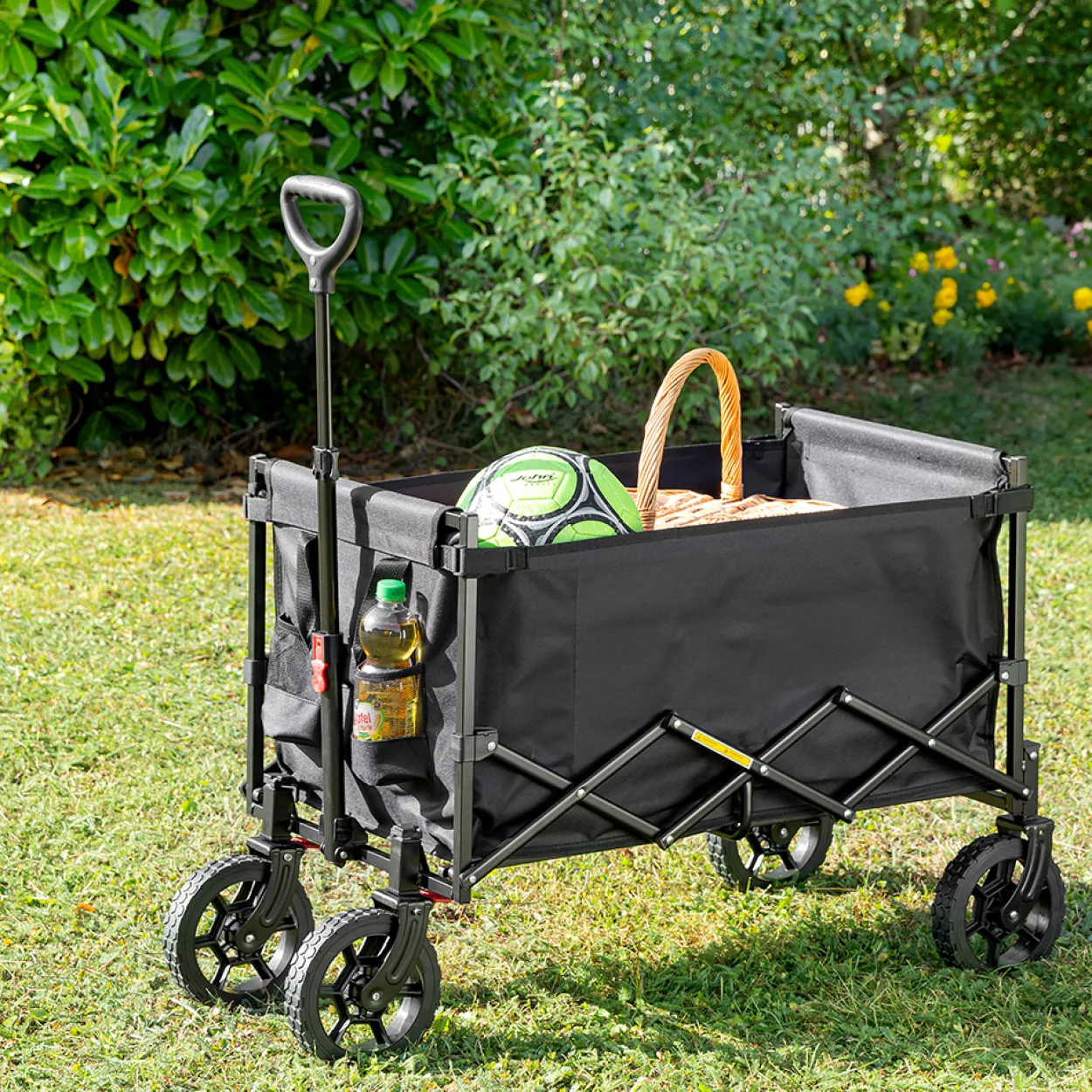 Bollerwagen, ca. 90 x 50 x 61/96 cm - Schwarz