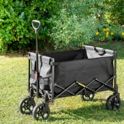 Bollerwagen, ca. 90 x 50 x 61/96 cm - Schwarz