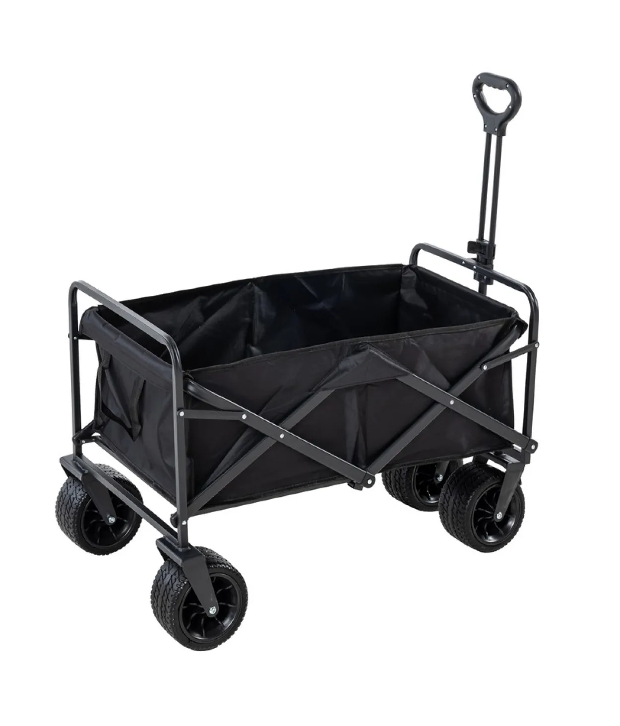 Bollerwagen, ca. 88,5 x 57,5 x 95 cm - Schwarz