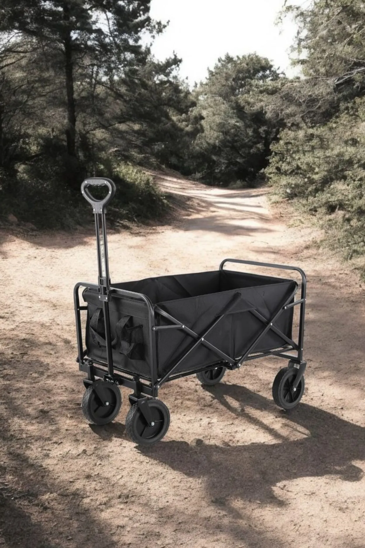 Bollerwagen, ca. 90 x 54 x 98 cm - Schwarz