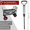 Bollerwagen faltbar mit Dach, grau