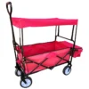 Bollerwagen mit Dach und Korb, ca. 90 x 53 x 118 cm