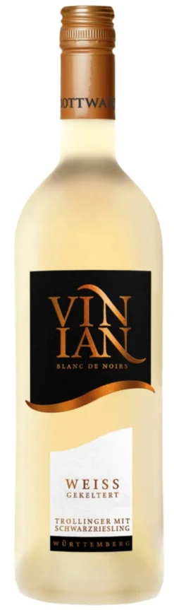 Bottwartaler Vinian Trollinger mit Schwarzriesling Blanc De Noirs 0,75L 6er Karton