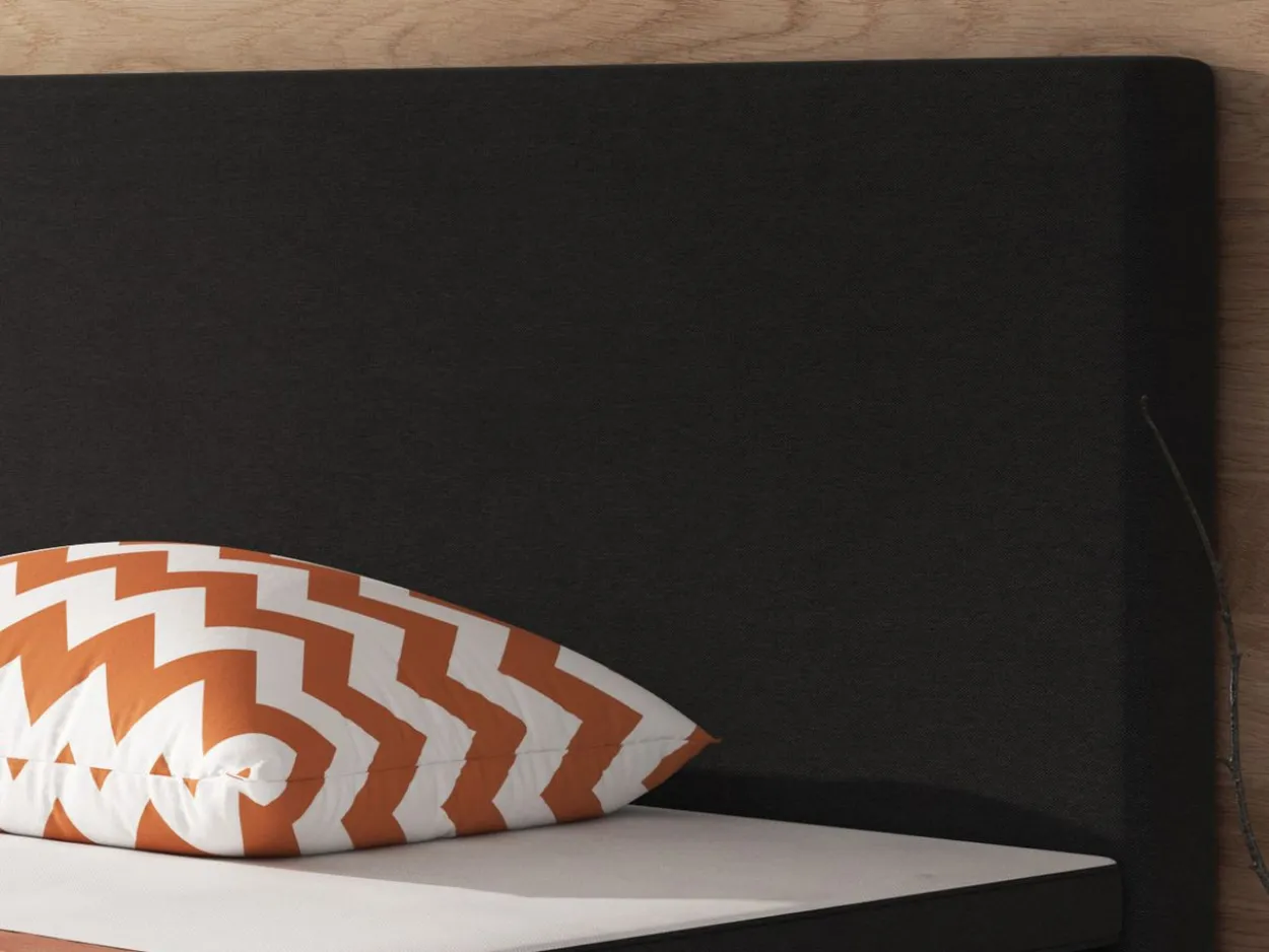 Boxspringbett Berlin 180x200 cm Webstoff Schwarz