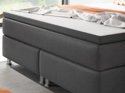 Boxspringbett Berlin 180x200 cm Webstoff Anthrazit