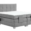 Boxspringbett BERN 180x200 cm mit Motor grau Coral 75