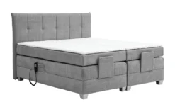 Boxspringbett BERN 180x200 cm mit Motor grau Coral 75