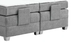 Boxspringbett BERN 180x200 cm mit Motor grau Coral 75