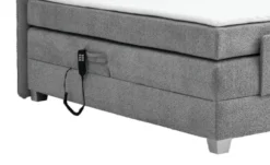 Boxspringbett BERN 180x200 cm mit Motor grau Coral 75