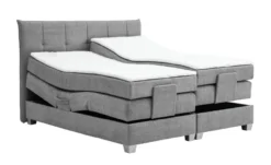 Boxspringbett BERN 200x200 cm mit Motor grau Coral 75