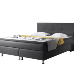 Boxspringbett Dallas 180x200 Webstoff Anthrazit