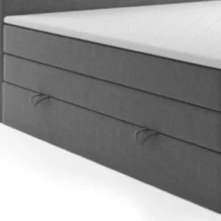 Boxspringbett Dublin mit Bettkasten Taschenfederkern 180x200cm Anthrazit