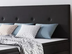 Boxspringbett Jump 180x200 Webstoff Schwarz Typ 2