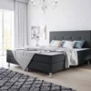 Boxspringbett Jump 180x200 Webstoff Anthrazit Typ 2