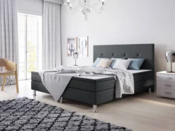 Boxspringbett Jump 180x200 Webstoff Anthrazit Typ 2