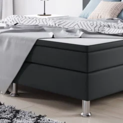 Boxspringbett Jump 180x200 Webstoff Anthrazit Typ 2