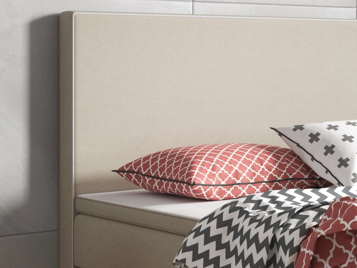 Boxspringbett King Size 180x200 cm Webstoff Muddy