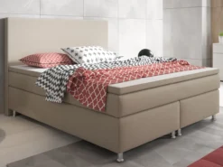 Boxspringbett King Size 180x200 cm Webstoff Muddy
