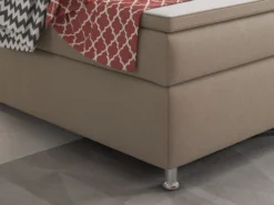 Boxspringbett King Size 180x200 cm Webstoff Muddy