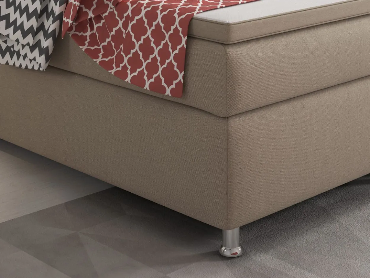 Boxspringbett King Size 180x200 cm Webstoff Muddy