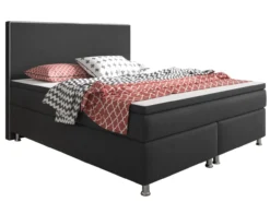 Boxspringbett King Size 180x200 cm Webstoff Anthrazit
