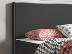 Boxspringbett King Size 180x200 cm Webstoff Anthrazit