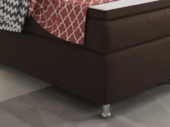 Boxspringbett King Size 180x200 cm Webstoff Braun